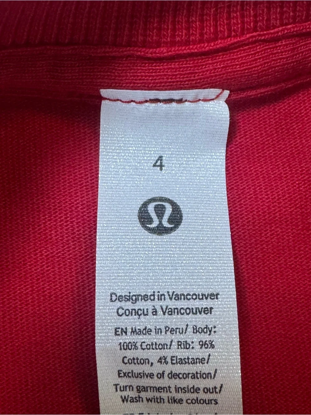 Lululemon Lunar New Year Relaxed Fit Cotton Jersey Long Sleeve NWT Size 4